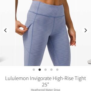 lululemon athletica Invigorate High-Rise Tights - Heathered Blue